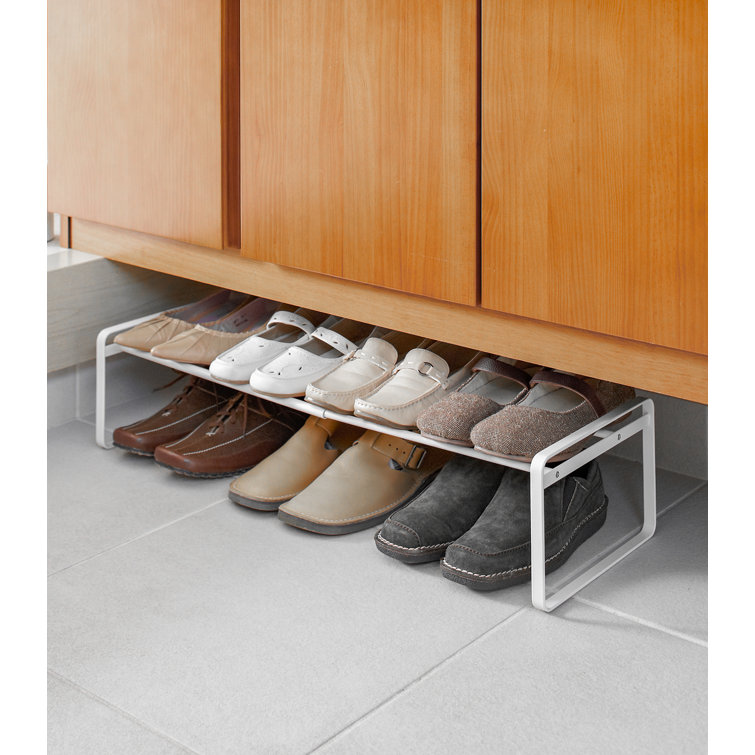 Stackable white best sale shoe rack